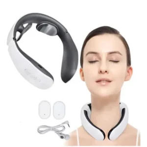 Aparat Masaj Cervical,cu Impulsuri Electromagnetice, 4 Moduri de Masaj, 15 Nivele 1+1