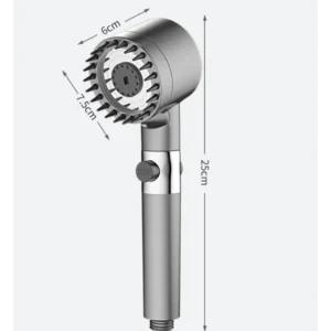 Para Cap de Dus 4 in 1, Perie Masaj, Filtru Purificare Apa Inclus, 4 Moduri Diferite de Presiune, Perii Moi de Silicon, Turbo Boost 1+1