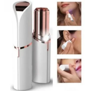 Epilator facial cu baterie pentru femei Flawless , mic si portabil, fara durere Alb/Rose 1+1