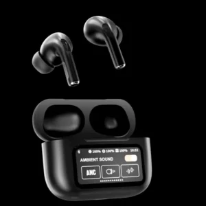 Casti Wireless, Ear Buds, BT 5.4, 360mAh, Touch Display LED, ANC, Slide Tuning, NEGRU