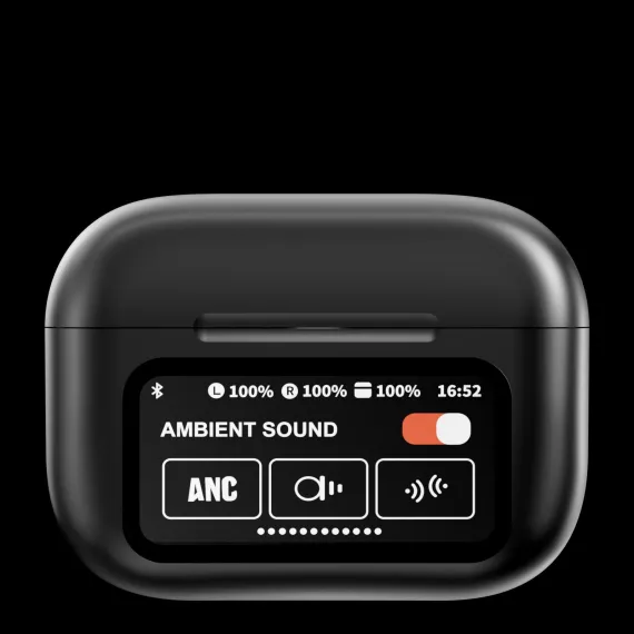 Casti Wireless, Ear Buds, BT 5.4, 360mAh, Touch Display LED, ANC, Slide Tuning, NEGRU - imagine 4