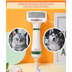 Perie cu uscator pentru caini si pisici oferta 1+1