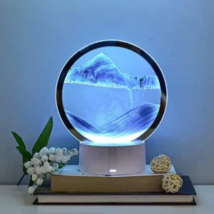Lampa decorativa stil clepsidra, nisipuri miscatoare, Moving Sand Art