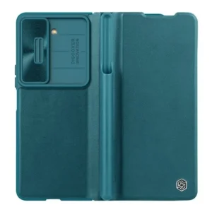 Husa Nillkin, GalaxyZ Fold5, Qin Leather, PC Leather, Verde